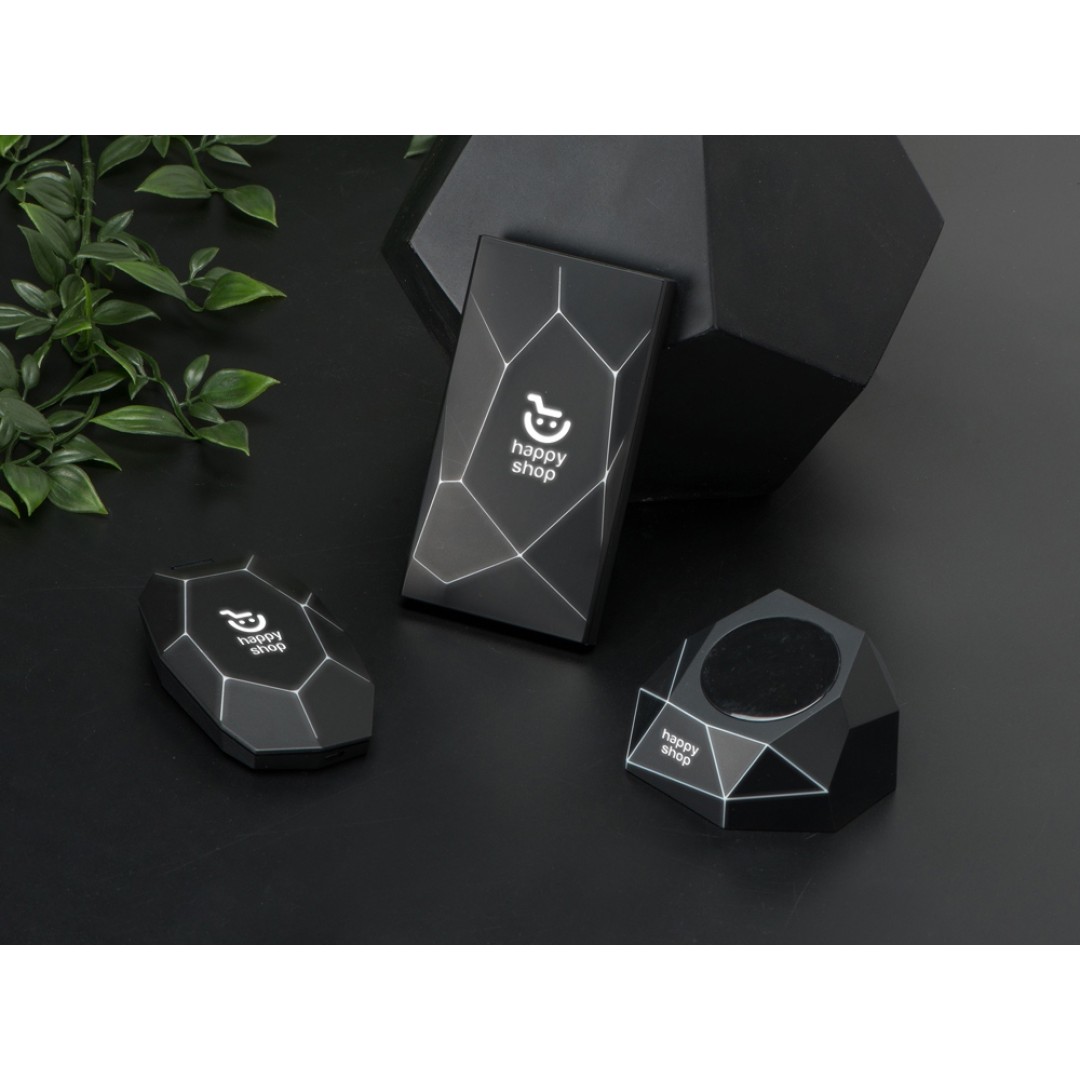 Портативное беспроводное зарядное устройство "Geo Wireless", 5000 mAh, черный