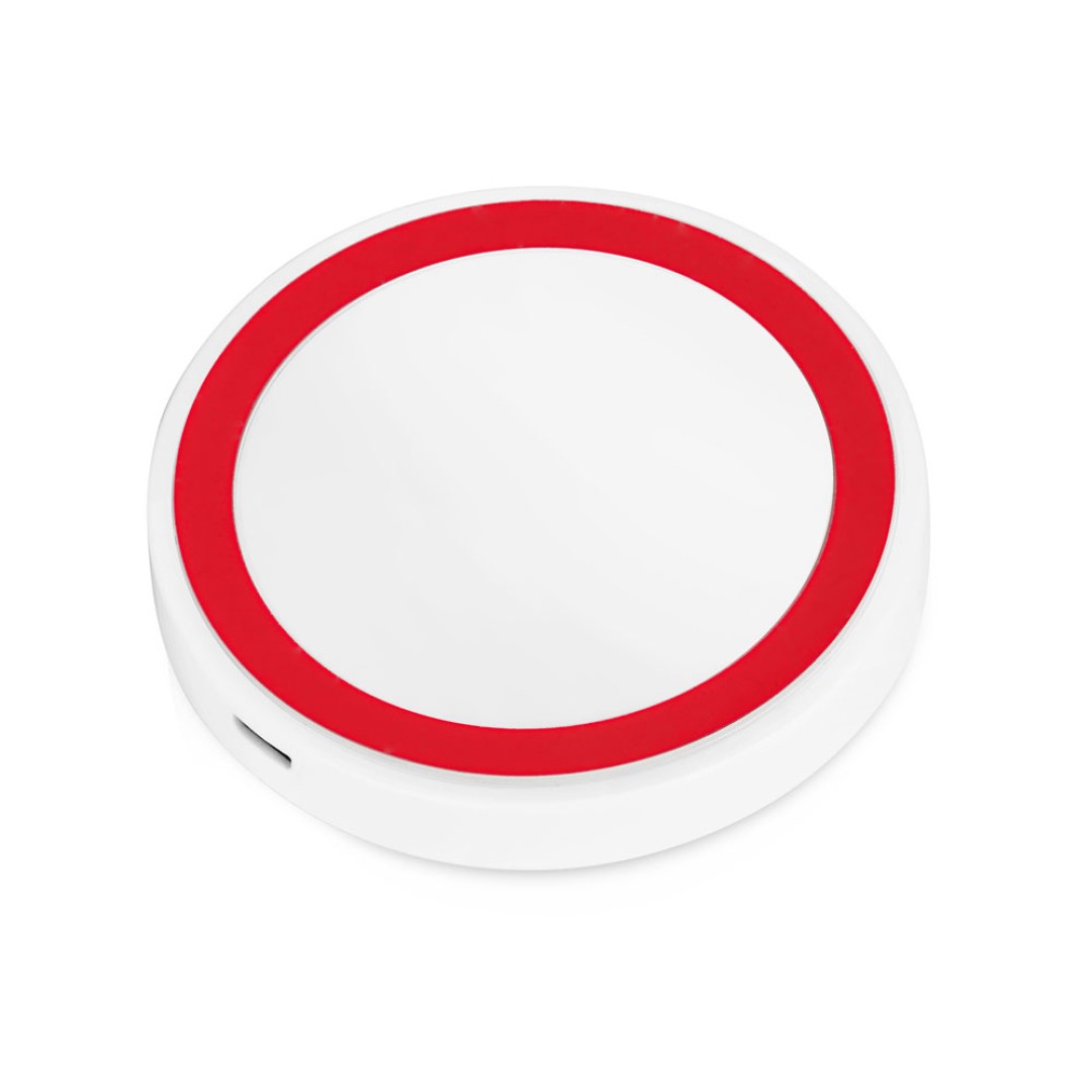 Беспроводное зарядное устройство «Dot», 5 Вт, белый/красный