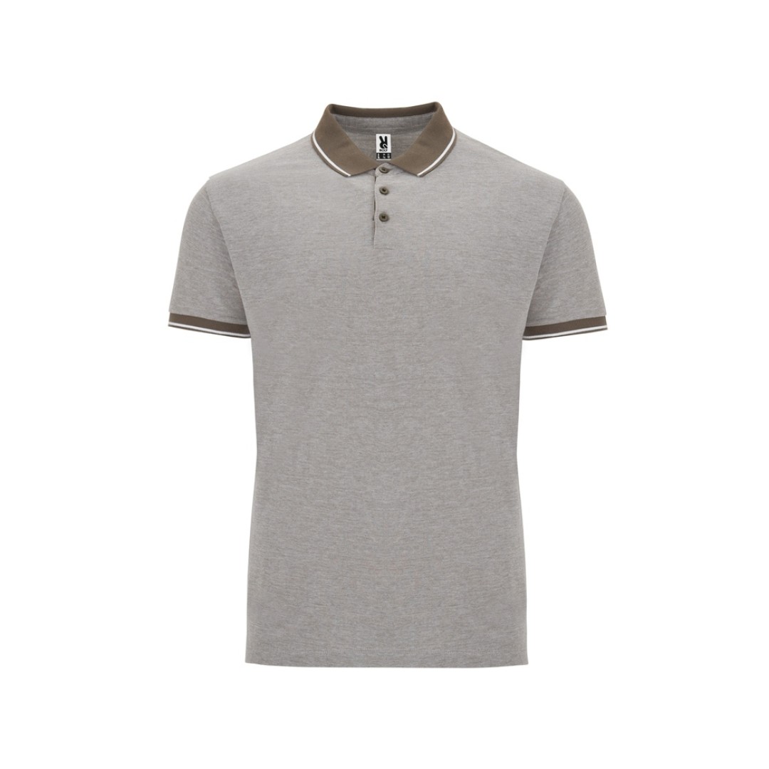 Рубашка поло "Bowie" мужская, меланжевый армейский зеленый