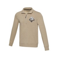 Tin унисекс-свитер с молнией на четверть из переработанных материалов Aware™ - Oatmeal