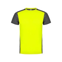 Спортивная футболка "Zolder" мужская, неоновый желтый/черный меланж