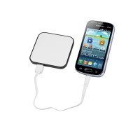 Портативное зарядное устройство (power bank) "Квадрум", 2600 mAh, черный