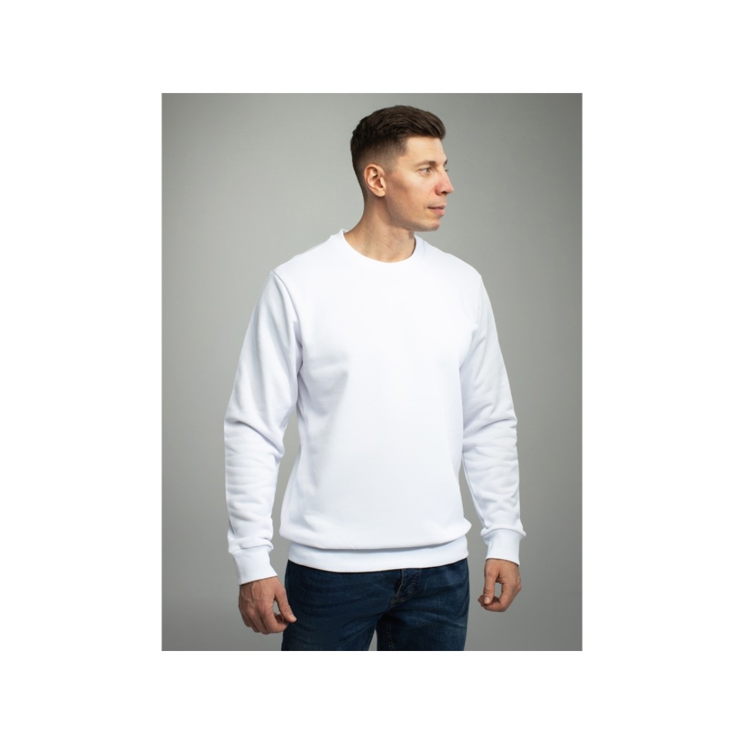 Толстовка втачной рукав. Модель 1 (Футер петлевой) (Размер 48-182, Цвет Белый)