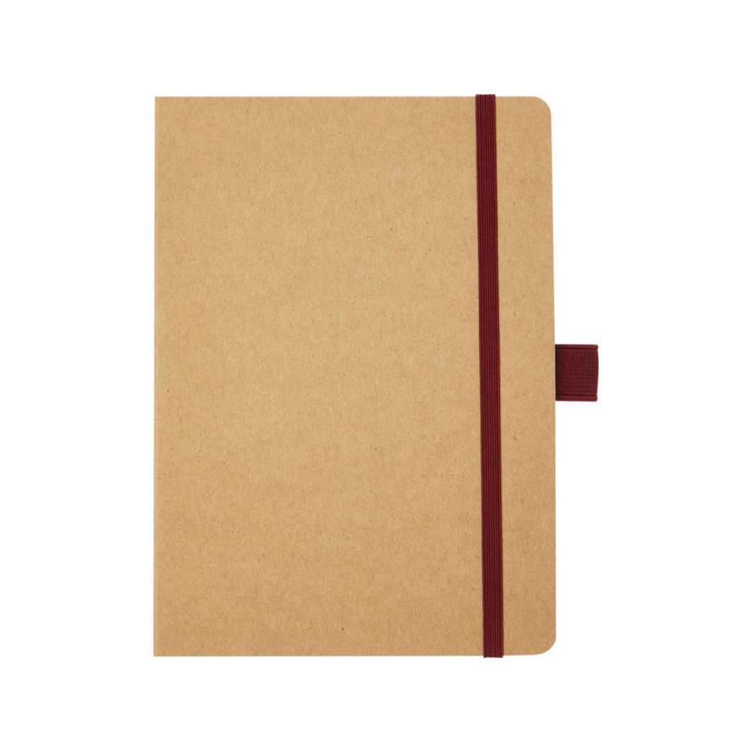 Блокнот Berk формата из переработанной бумаги, красный