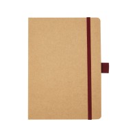 Блокнот Berk формата из переработанной бумаги, красный