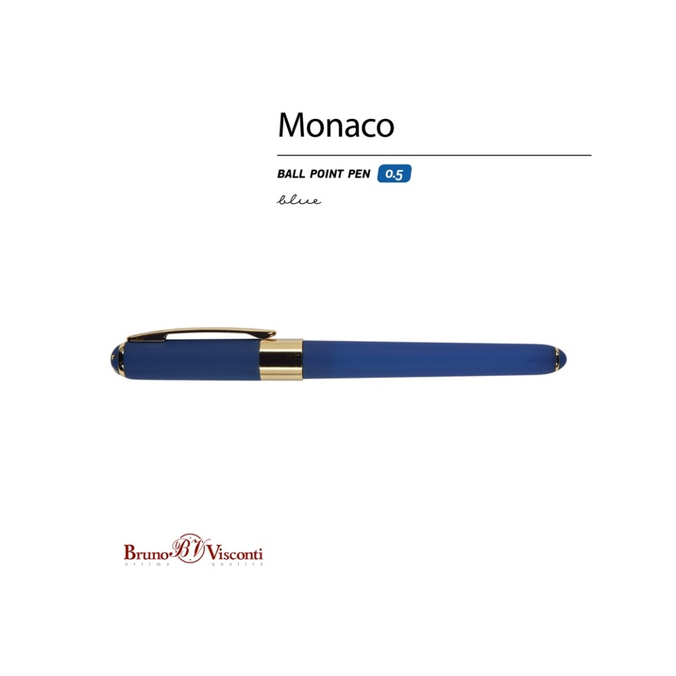 Ручка пластиковая шариковая «Monaco», 0,5мм, синие чернила, темно-синий