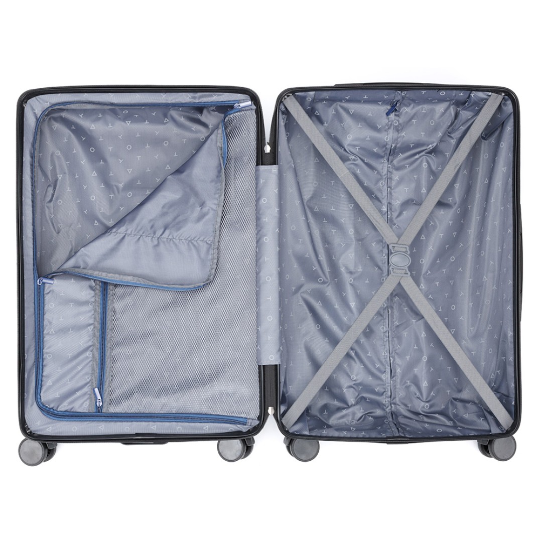 Чемодан TORBER Onego, синий, ABS-пластик, 69,5 х 46 х 26 см, 69 л