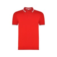 Рубашка поло "Montreal" мужская, красный/белый