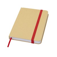 Reed блокнот формата А6 из переработанного материала в твердой обложке с простыми страницами - Красный
