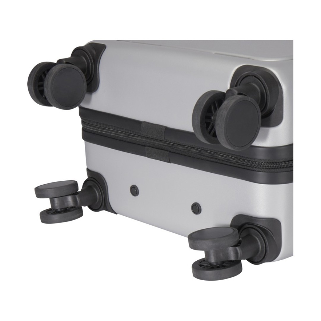 Rover Pro 20-дюймовый чемодан на колесах из материалов, переработанных согласно стандарту GRS, объемом 40 л - Серебряный