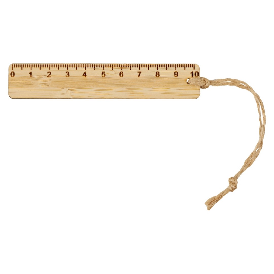 Закладка с линейкой из бамбука "Bookmark", натуральный