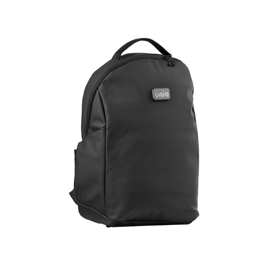 Рюкзак Sofit для ноутбука из экокожи, черный с гравировкой