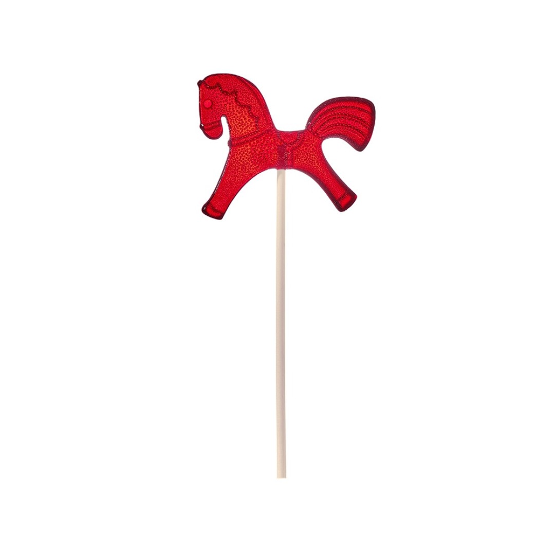 Леденец "Лошадка", красный со вкусом вишни, 21 гр.