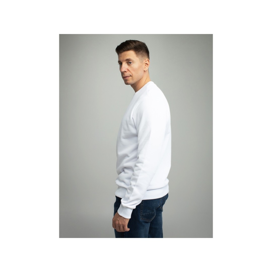 Толстовка втачной рукав. Модель 1 (Футер петлевой) (Размер 52-182, Цвет Белый)