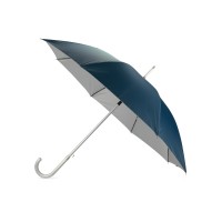 Зонт-трость полуавтомат "Майорка", синий/серебристый