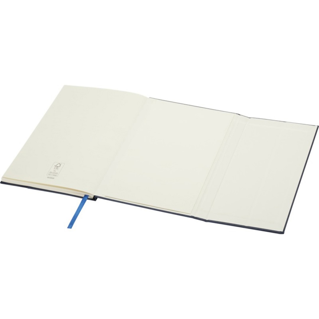 Блокнот Alejandra формата А5 с твердой обложкой из переработанной кожи - Синий