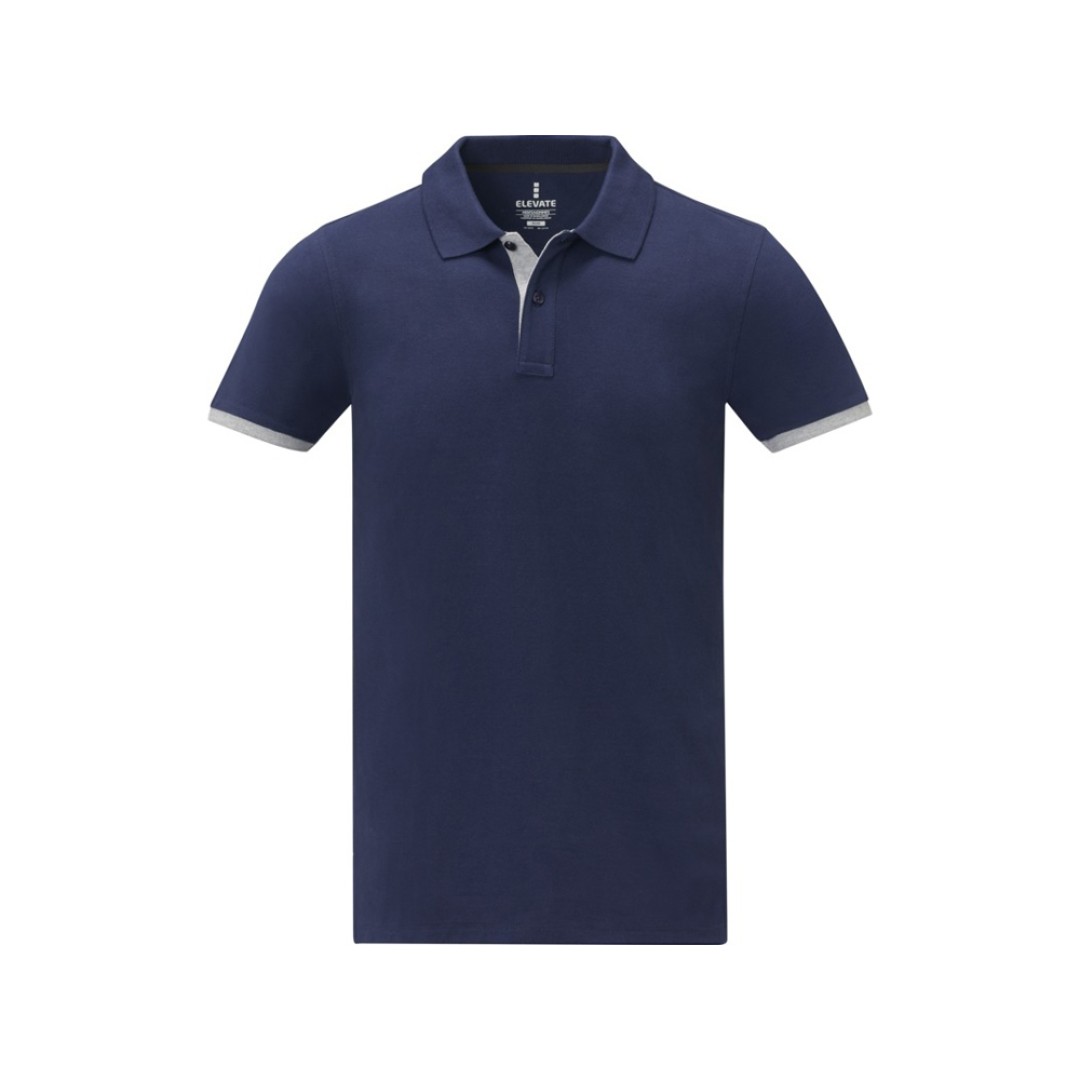 Morgan Двухцветное мужское поло с коротким рукавом , темно-синий