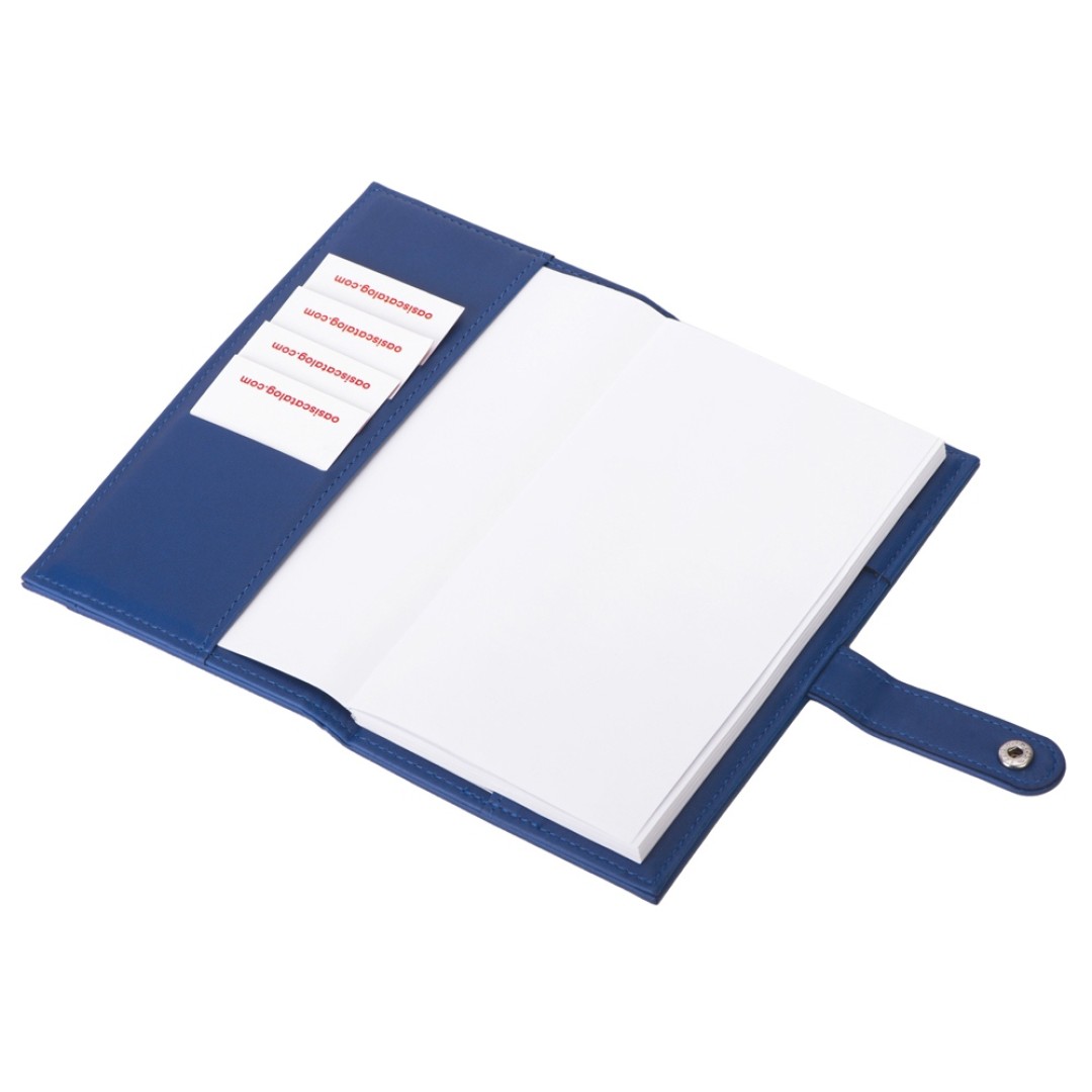 Блокнот-кошелек с сменным блоком А6 "Wall Street", 64 листа, синий