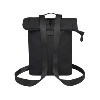 Рюкзак для ноутбука 15,6" Turner объемом 12 л со сворачивающимся верхом, изготовленный из переработанных материалов по стандарту GRS - сплошной черный