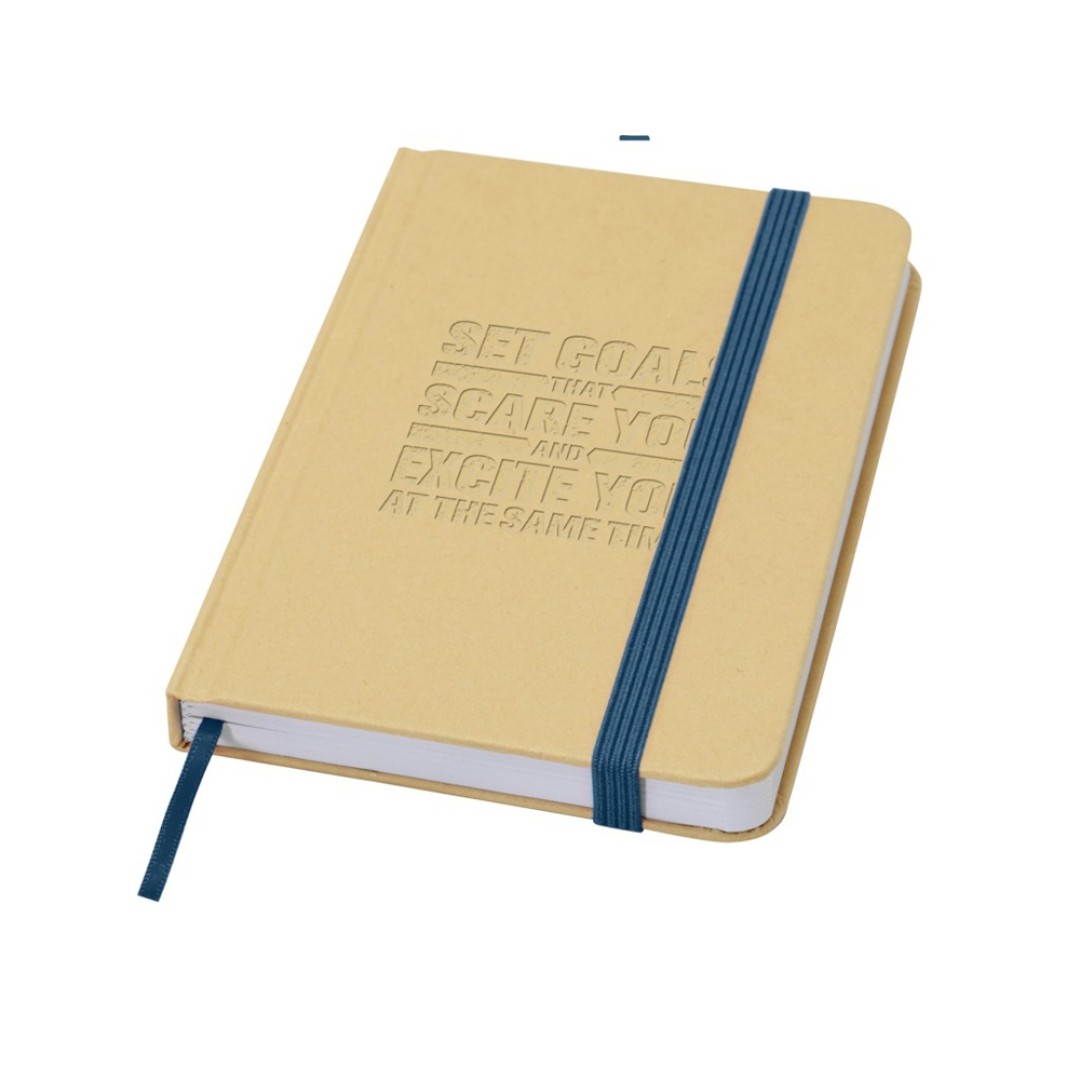 Reed блокнот формата А6 из переработанного материала в твердой обложке с простыми страницами - Синий