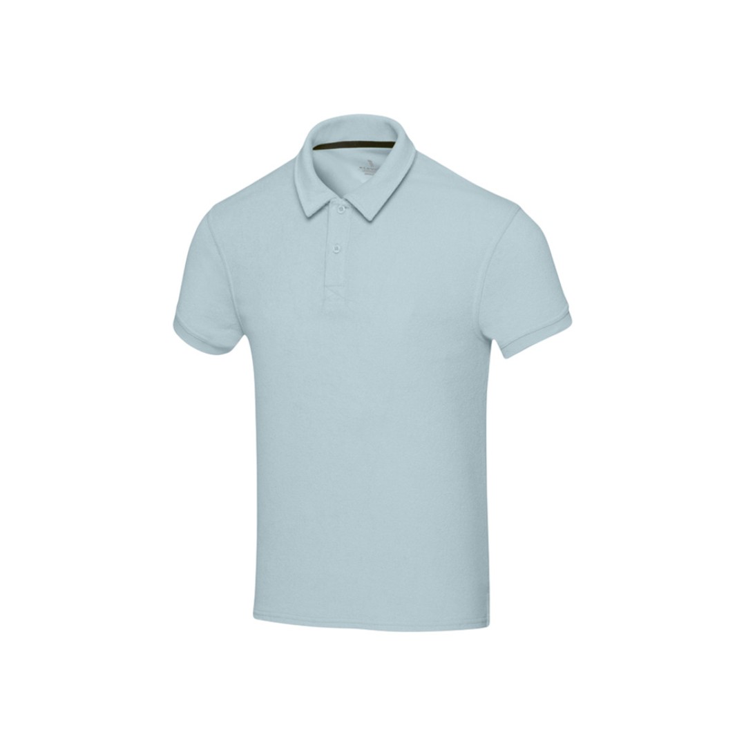 Рубашка поло унисекс "Akoya" из переработанного махрового материала - Cloud Blue
