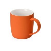 Кружка с покрытием soft-touch "Dalgona", оранжевый