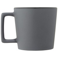 Cali Керамическая кружка объемом 370 мл с матовой отделкой - сплошной черный / Matted Grey