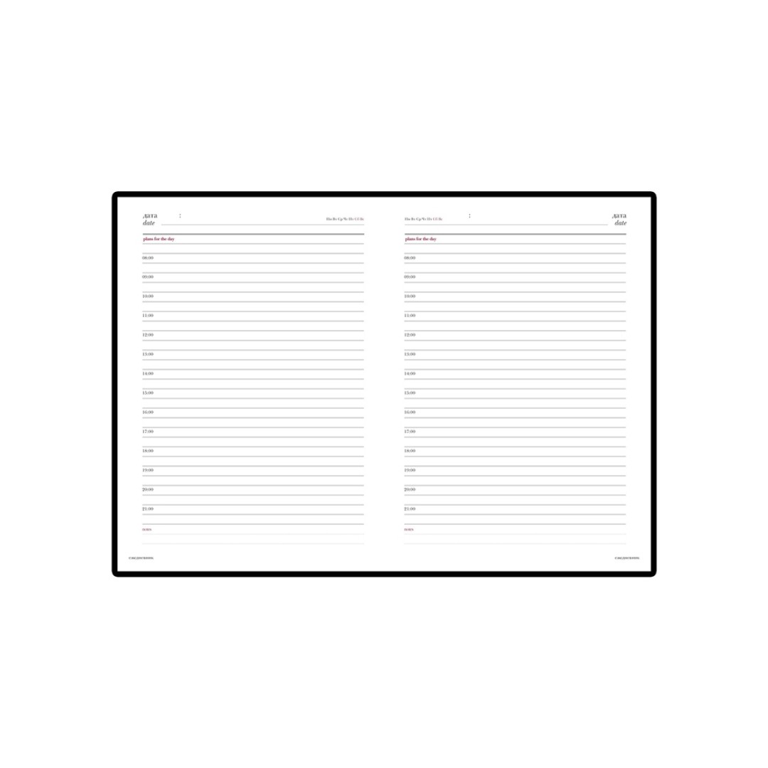 Ежедневник недатированный А6+ "Sidney Nebraska", черный (золотой обрез)