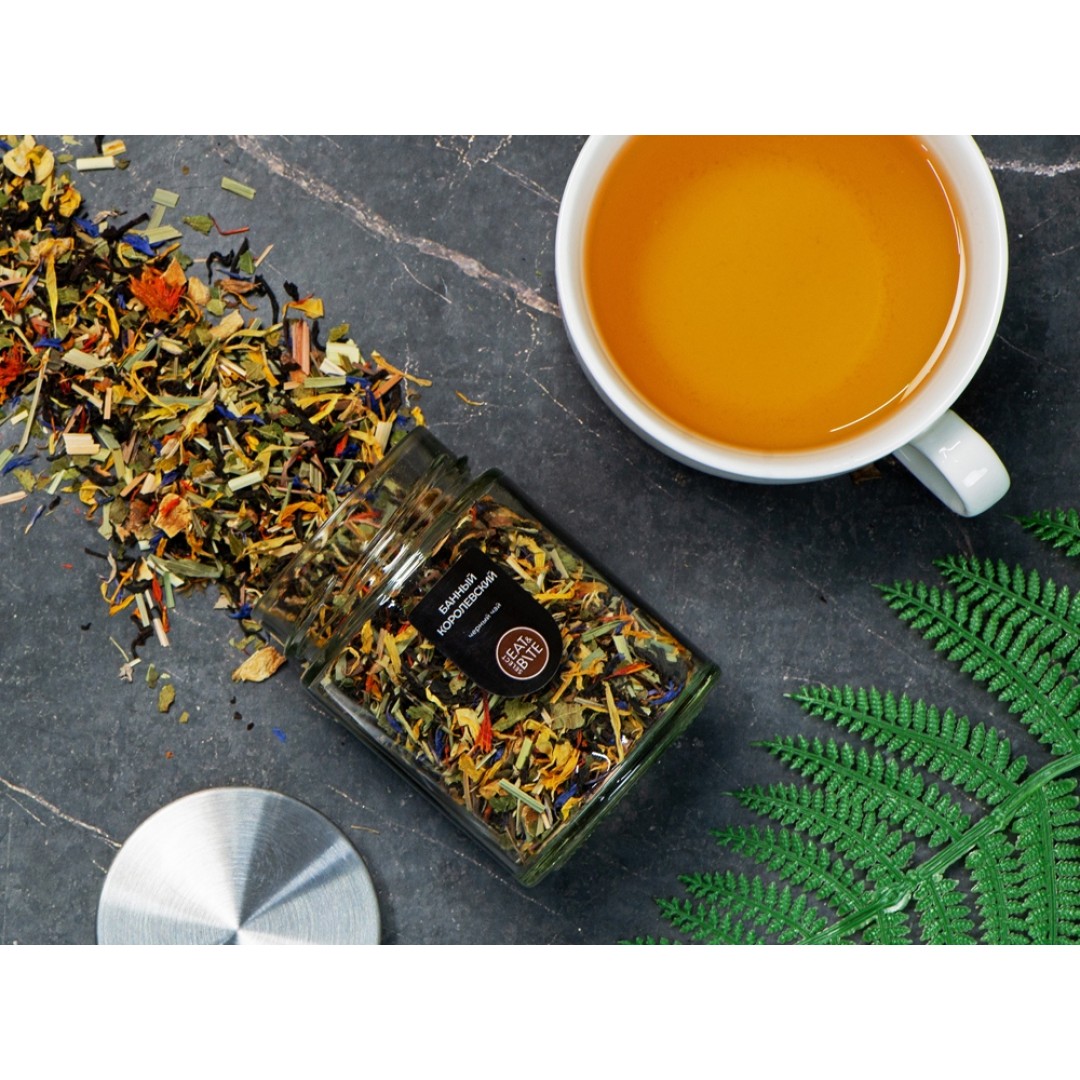 Чай черный, серия "Essence",  банный королевский, стеклянная банка