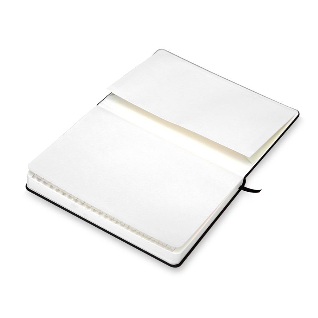 Бизнес-блокнот "С3" софт-тач с магнитом, твердая обложка, 128 листов, черный