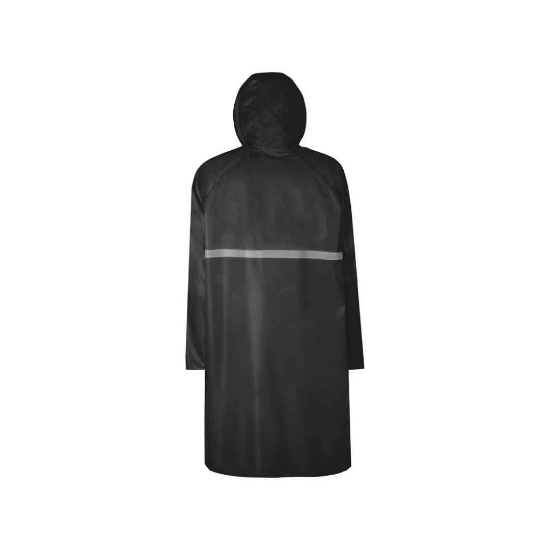 Длинный дождевик Lanai из полиэстера со светоотражающей тесьмой, черный