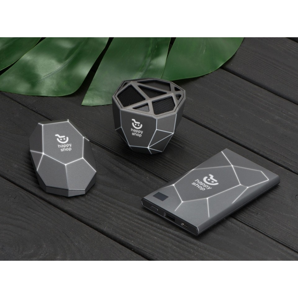 Портативное беспроводное зарядное устройство "Geo Wireless", 5000 mAh, черный