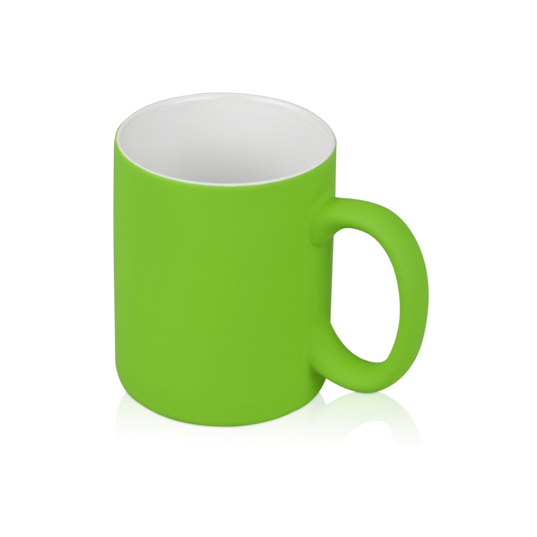 Кружка с покрытием soft-touch «Barrel of a Gum», зеленое яблоко