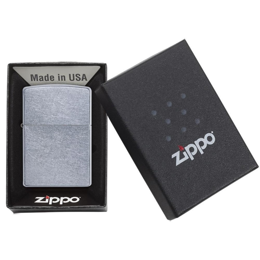 Зажигалка ZIPPO Classic с покрытием Street Chrome™, латунь/сталь, серебристая, матовая, 38x13x57 мм