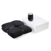 Подарочный набор «Dreamy hygge» 2.0 с пледом и термокружкой, черный