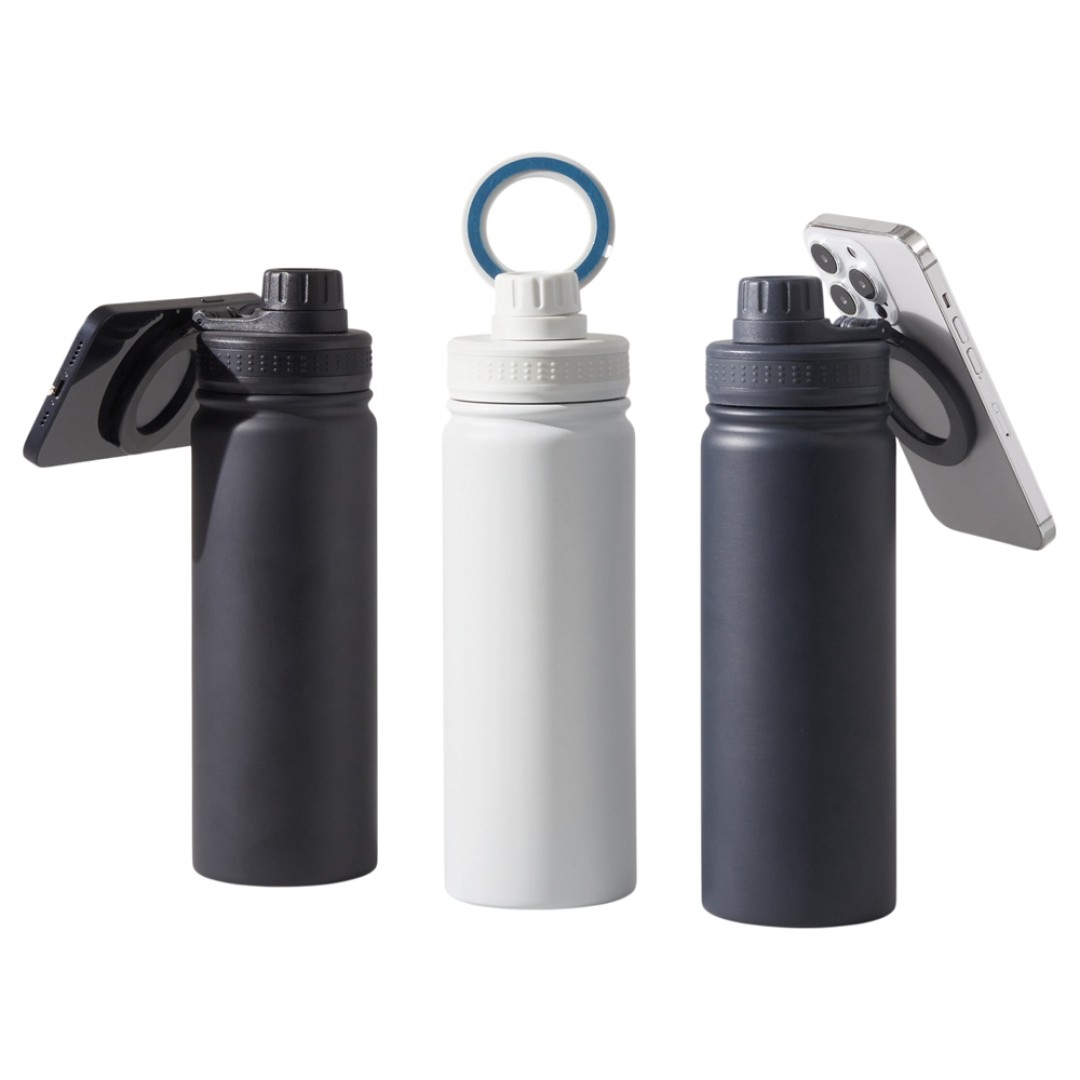 Вакуумная термобутылка с magsafe-держателем "INSIDER", 600 мл, белый