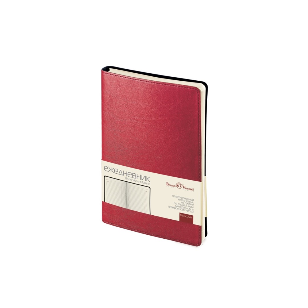 Ежедневник А5 недатированный «Milano», красный (Р)