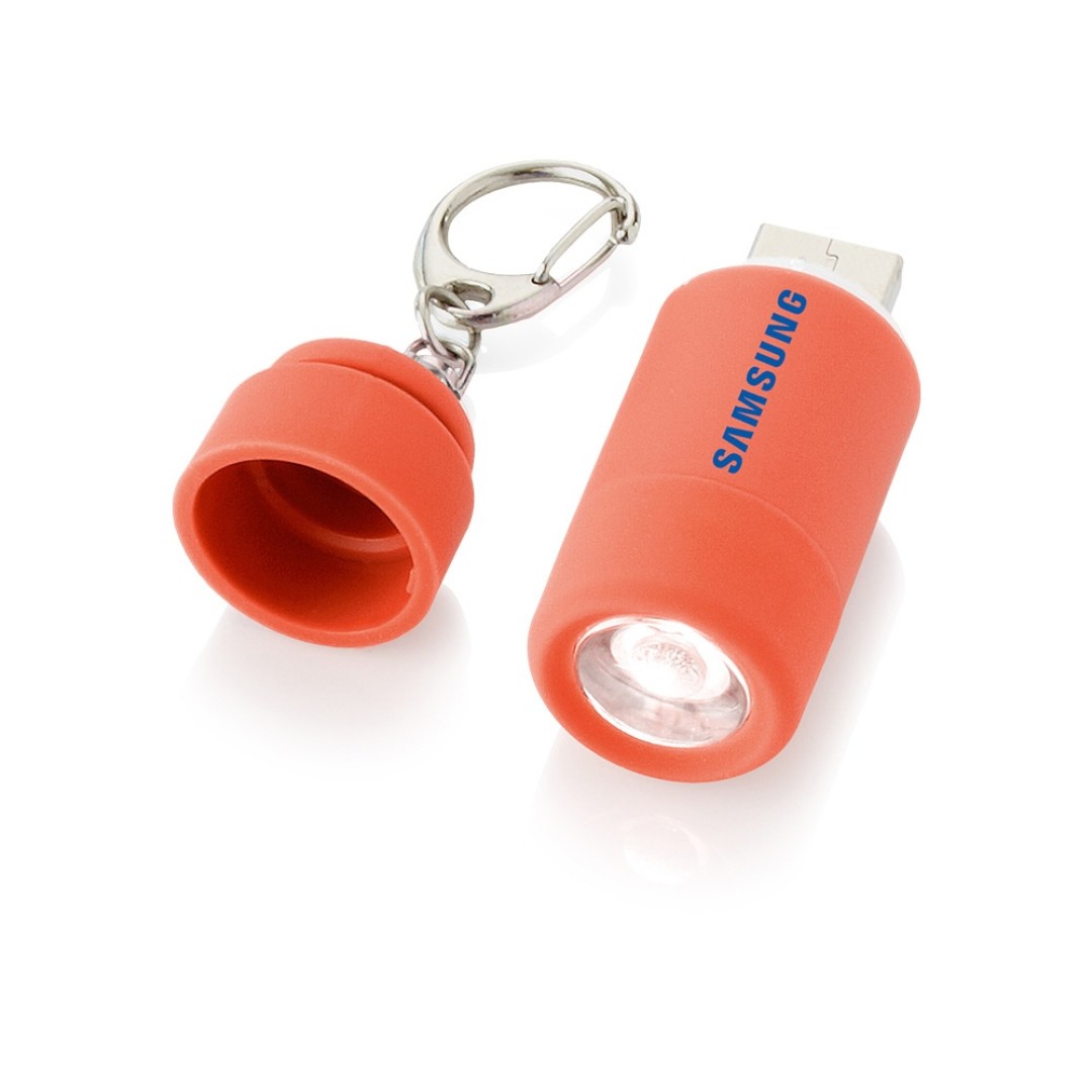 Мини-фонарь "Avior" с зарядкой от USB, красный