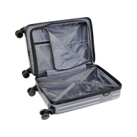 Чемодан на колесах Rover из материалов, переработанных согласно стандарту GRS, 40 л - Серебряный