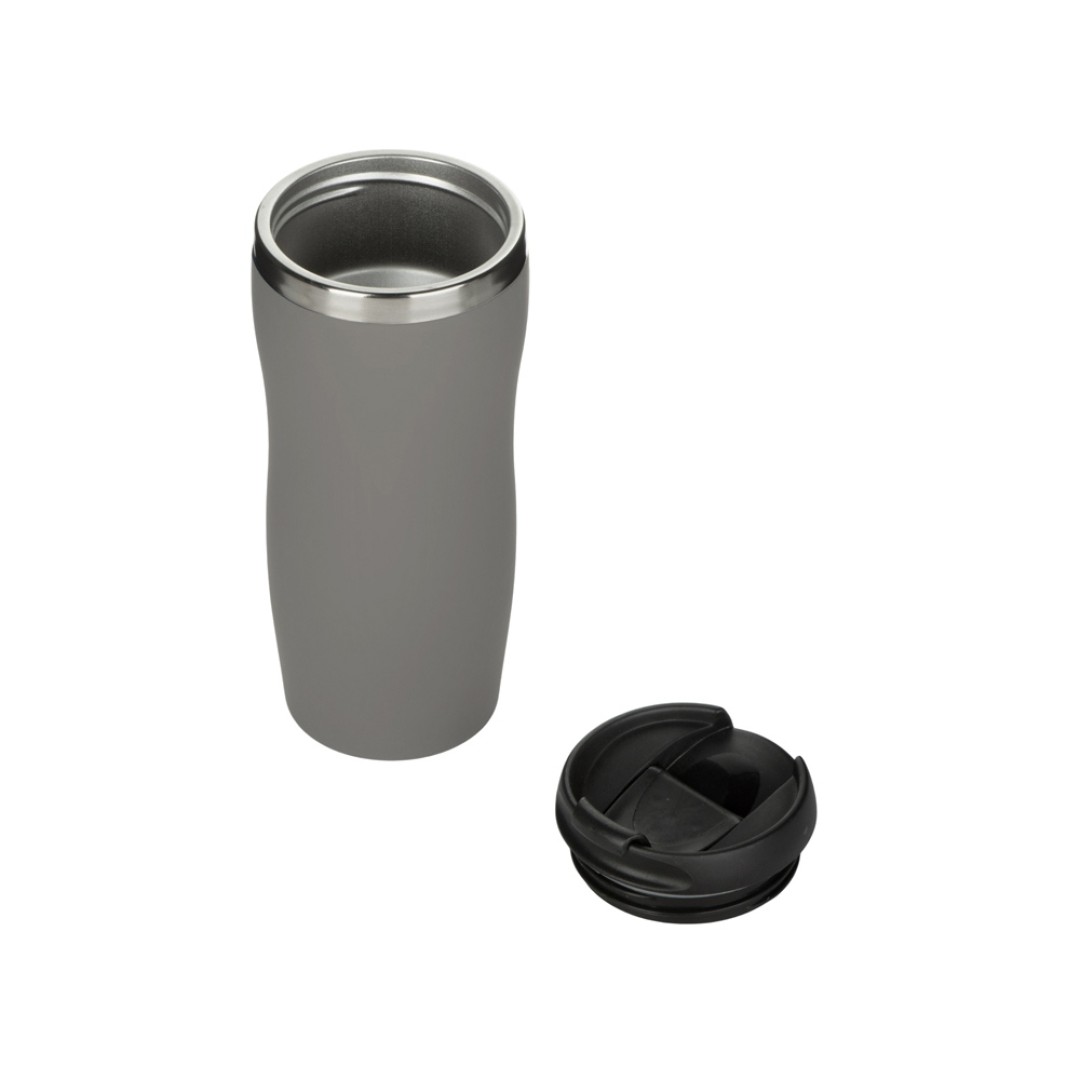 Термокружка "Double wall mug C1", soft touch, 350 мл, серый