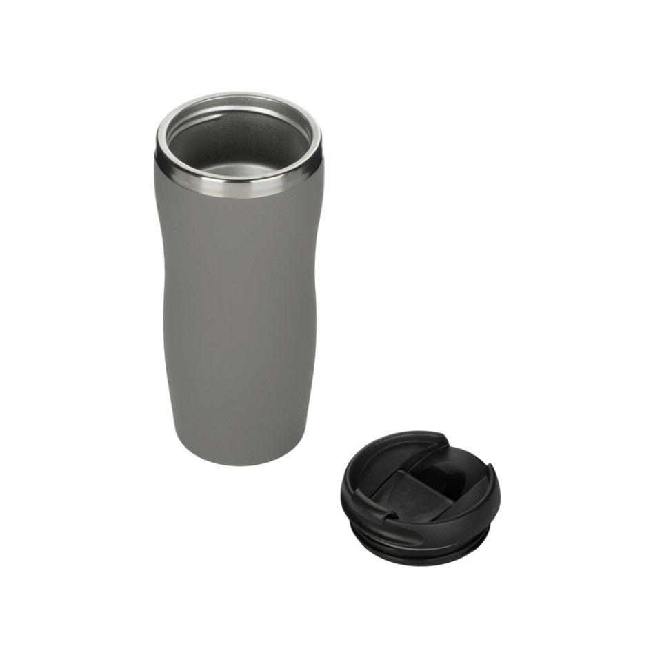 Термокружка "Double wall mug C1", soft touch, 350 мл, серый