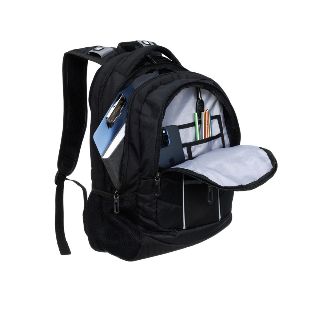 Рюкзак TORBER XPLOR с отделением для ноутбука 15", чёрный, полиэстер 600D, 35x20x47 см, 33л