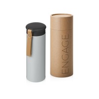 Вакуумный термос «Engage», 450 мл, тубус, средне-серый