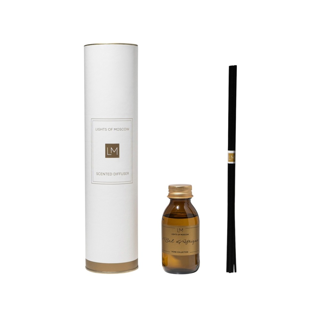 Ароматический диффузор с палочками, Африка: бергамот и жасмин, мускус, 100 мл