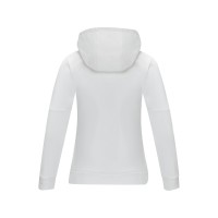 Женский свитер анорак Sayan на молнии на половину длины с капюшоном, белый