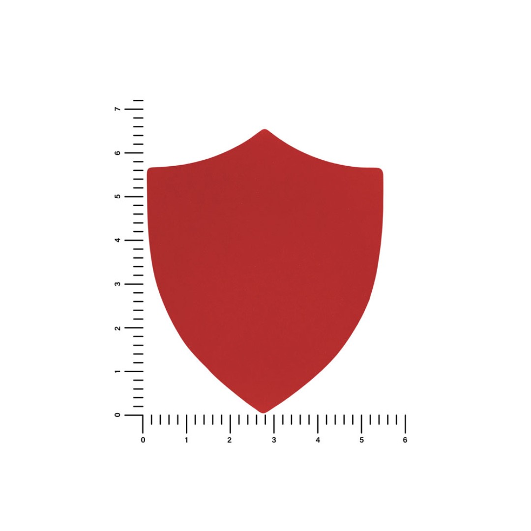 ПАТЧ ЩИТ soft-touch (красный) 6,6 х 5,5 см