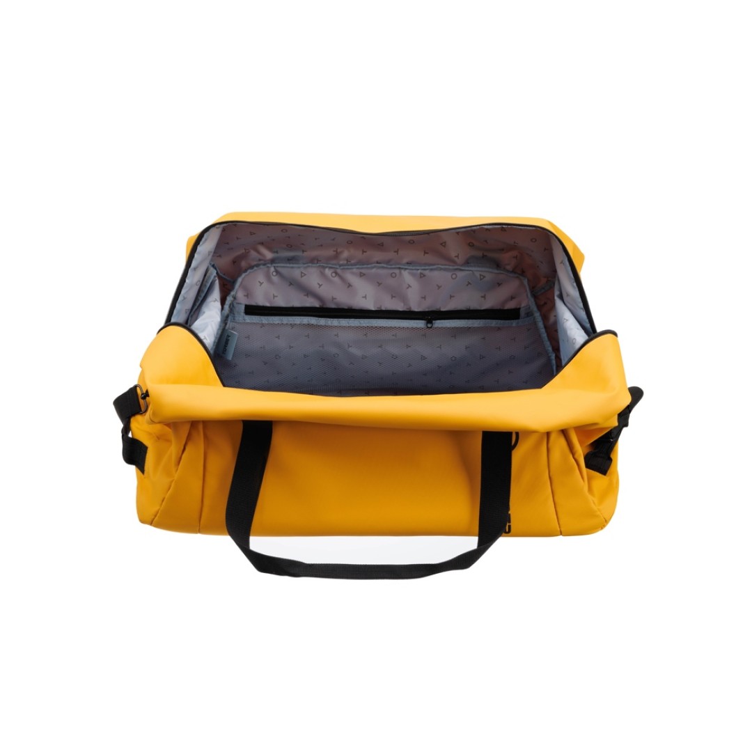 Сумка дорожная TORBER MOBI, желтая, полиэстер 900D с PU покрытием, 65 х 37 х 34 см