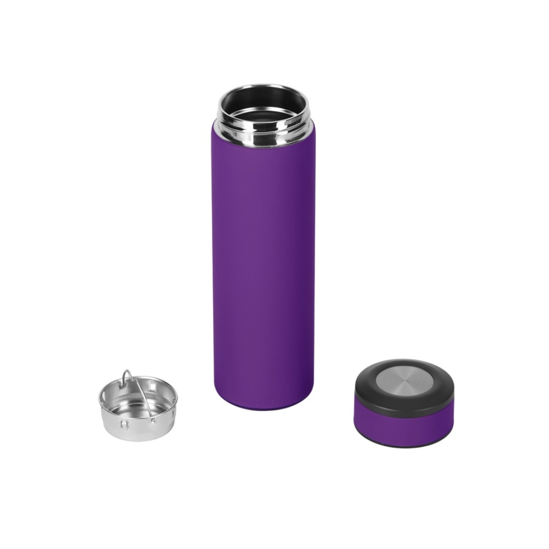 Вакуумный термос "Vacuum Flask C1", soft touch, 420мл, фиолетовый