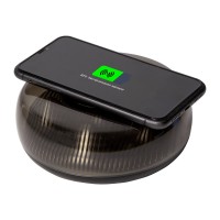 Ночник с беспроводной зарядкой "Ember", 15 Вт, черный