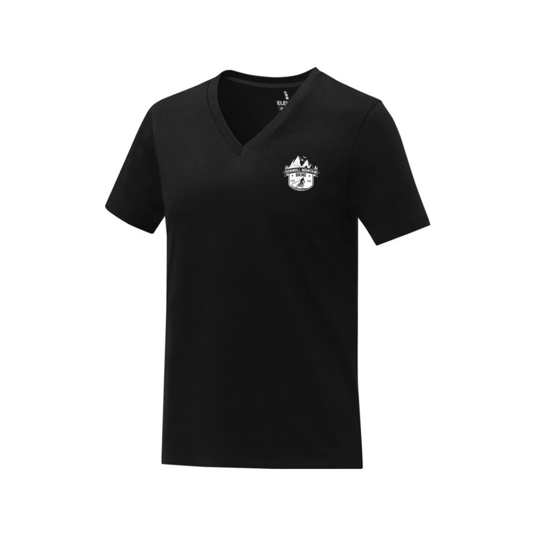 Somoto Женская футболка с коротким рукавом и V-образным вырезом , черный